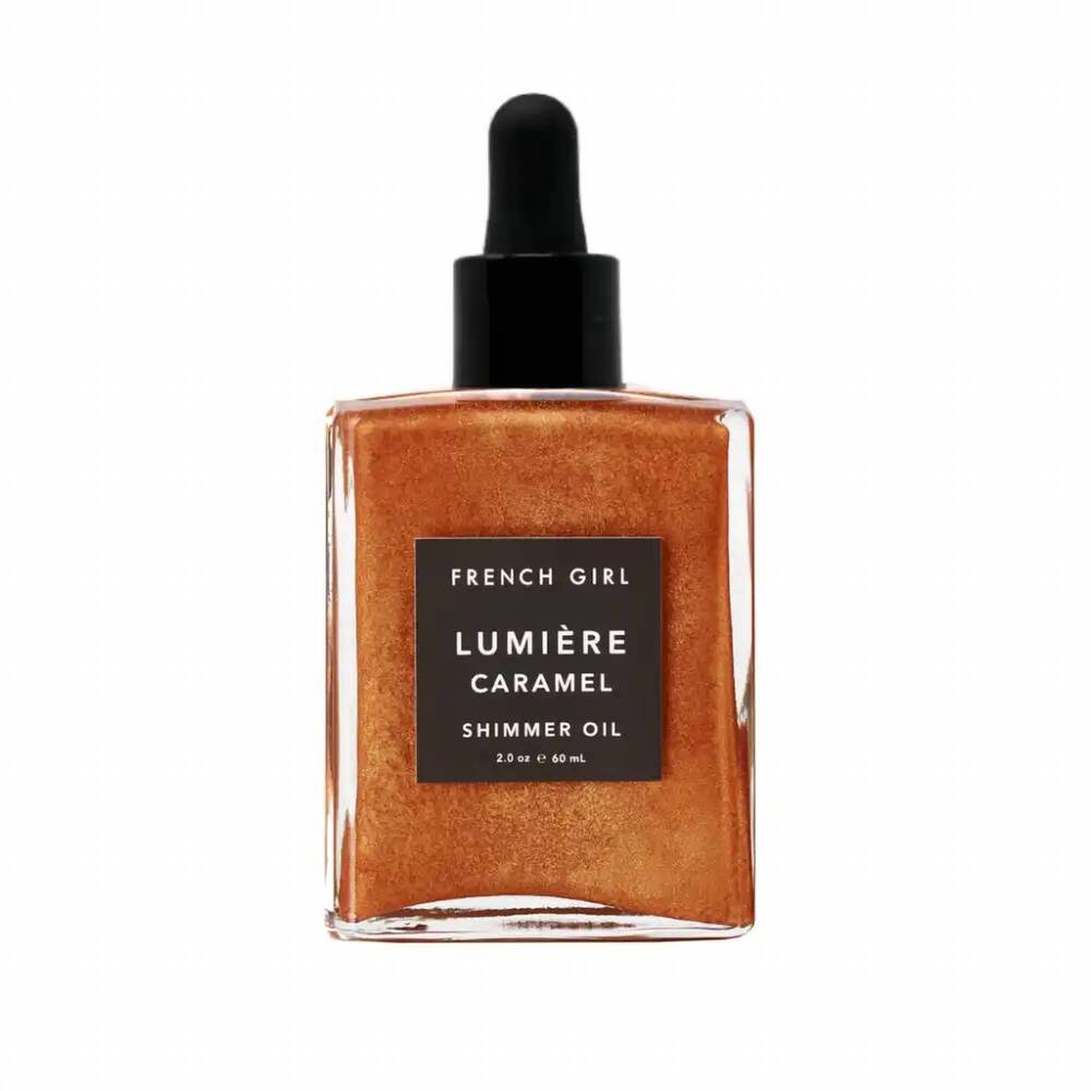 NEW FRENCH GIRL shimmer dry body moisturizing oil in carmel
